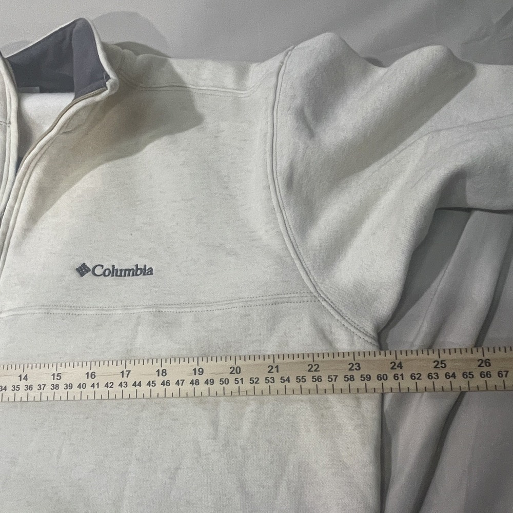NEW Columbia Hart Mountain II Pullover Sweater 1/2 Zip Oatmeal Mens Large NWT - Picture 4 of 6